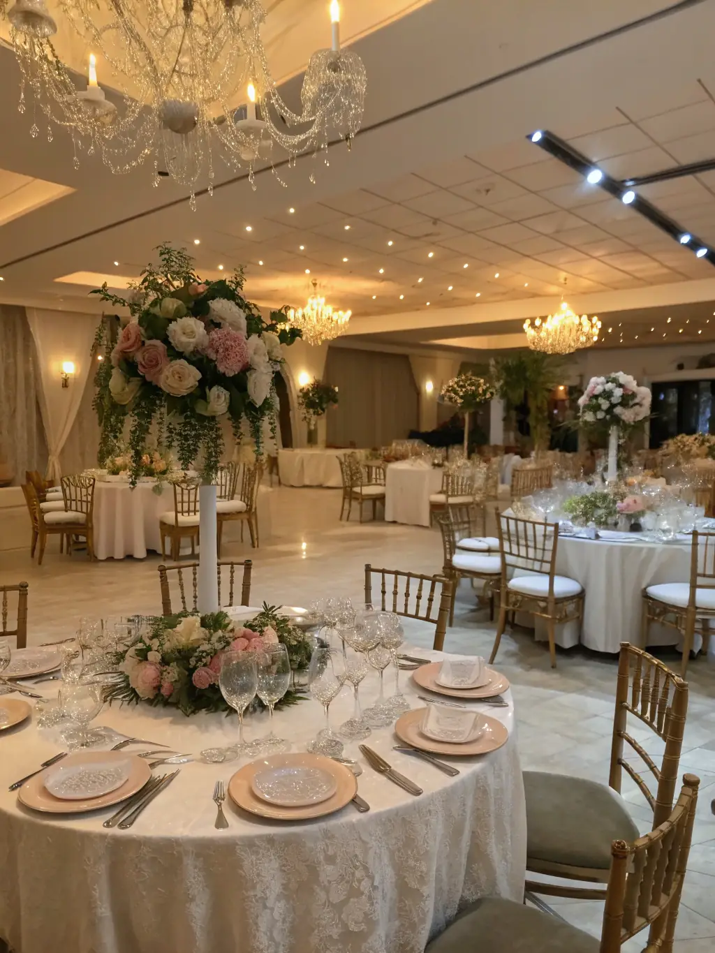 A beautifully decorated table setting at a wedding reception, highlighting Ino Catering's attention to detail and ability to create memorable experiences.